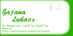 gajana lukacs business card